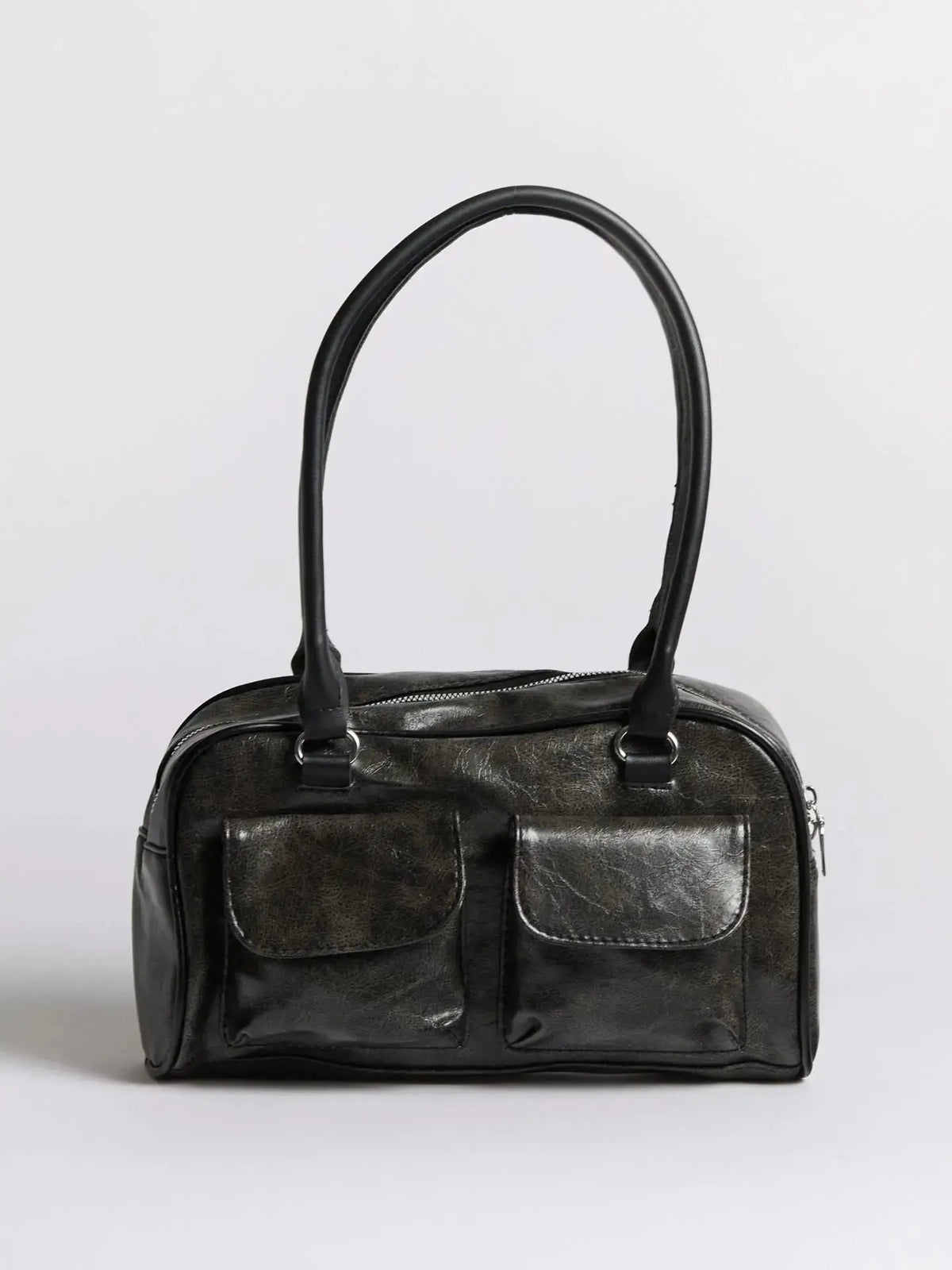 Sleek Distressed Leather Carry