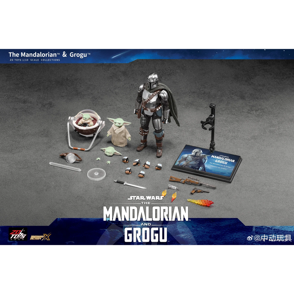 ZD Toys Mandalorian & Grogu Action Figure Set