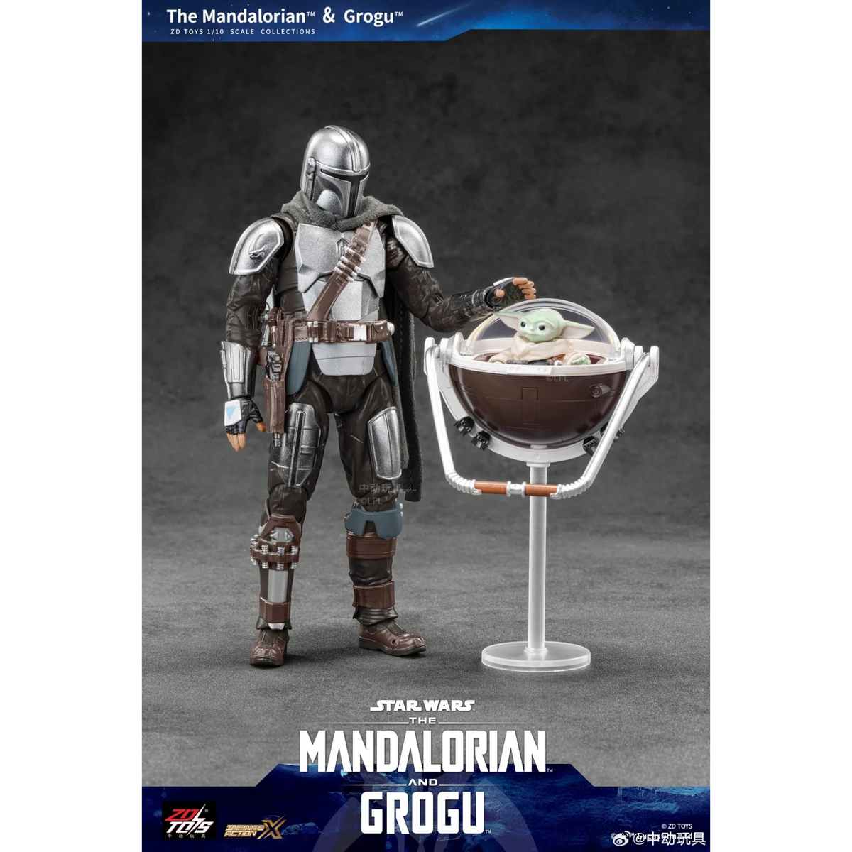 ZD Toys Mandalorian & Grogu Action Figure Set