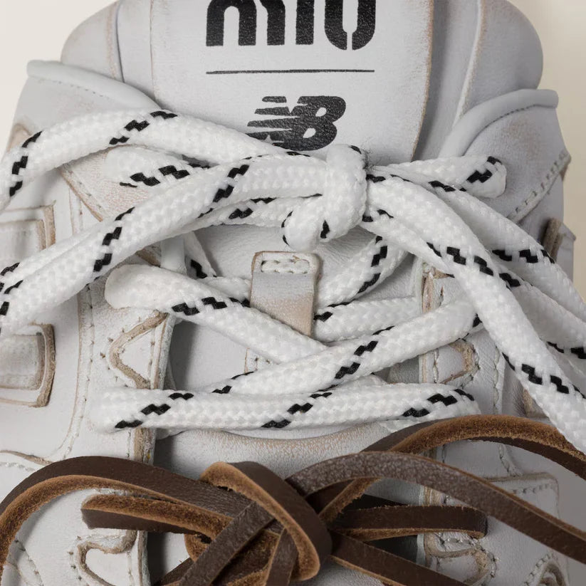 530 SL Mules – Bleached Leather & Gum Sole White Edition