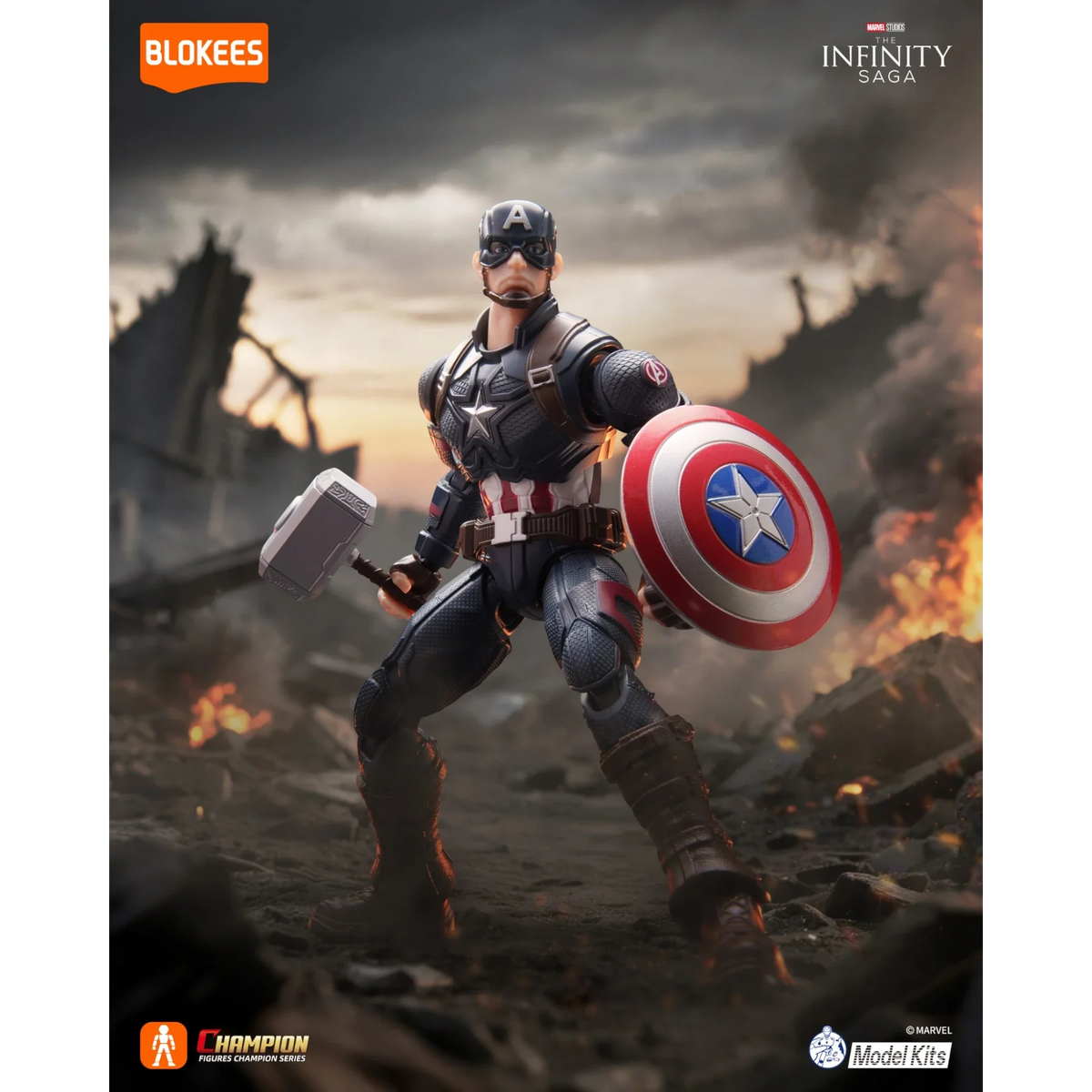 Blokees Captain America Action Character - Model Kit