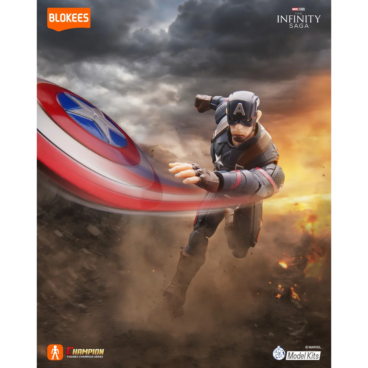 Blokees Captain America Action Character - Model Kit