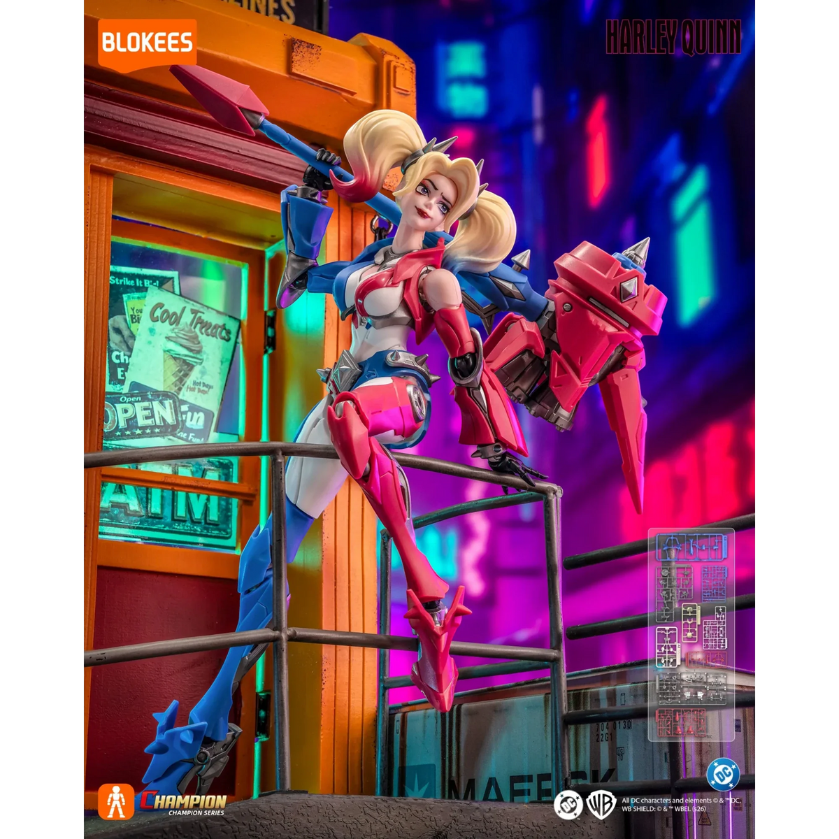 Blokees Harley Quinn Action Character - Model Kit