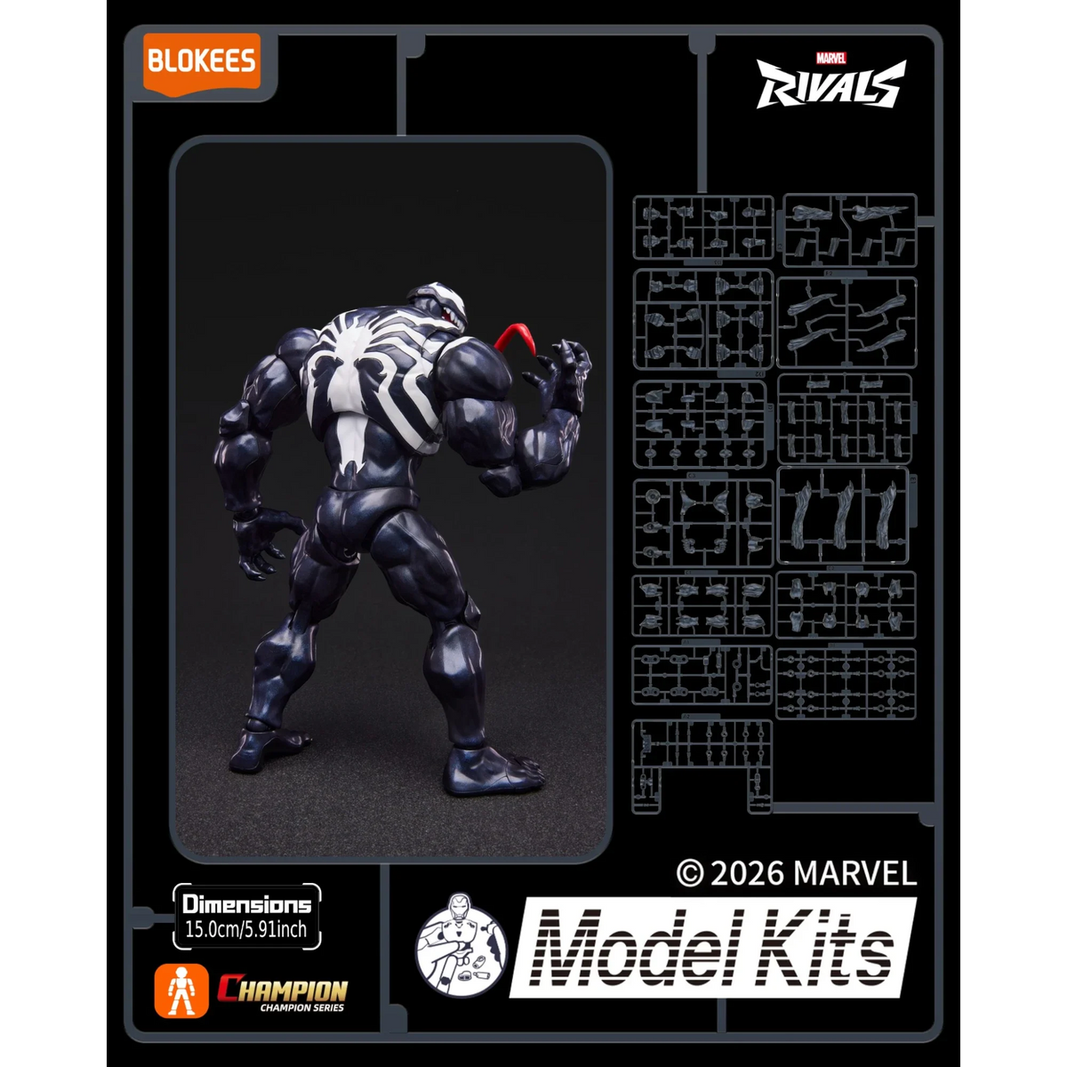 Blokees Marvel Rivals Venom Action Character - Model Kit