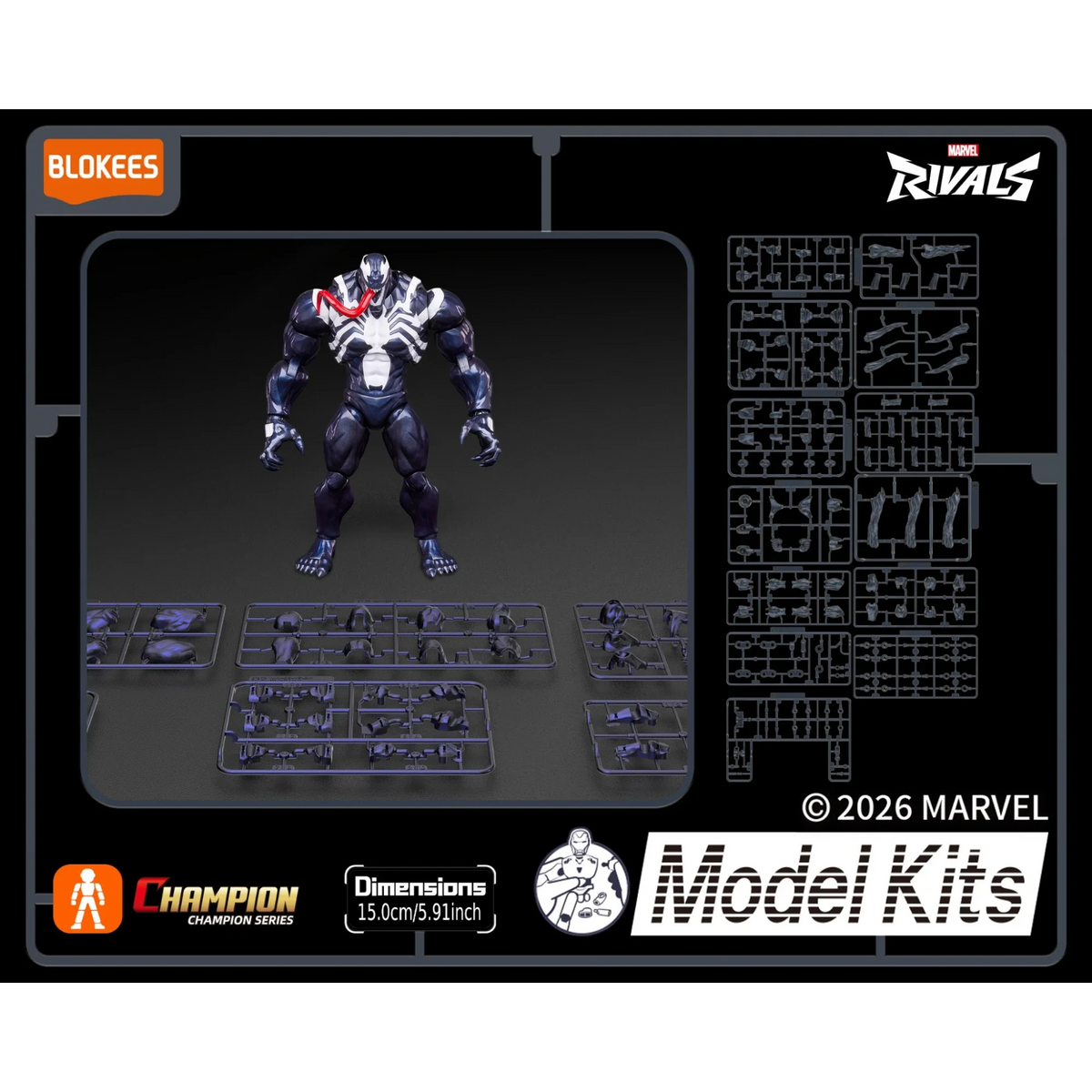 Blokees Marvel Rivals Venom Action Character - Model Kit