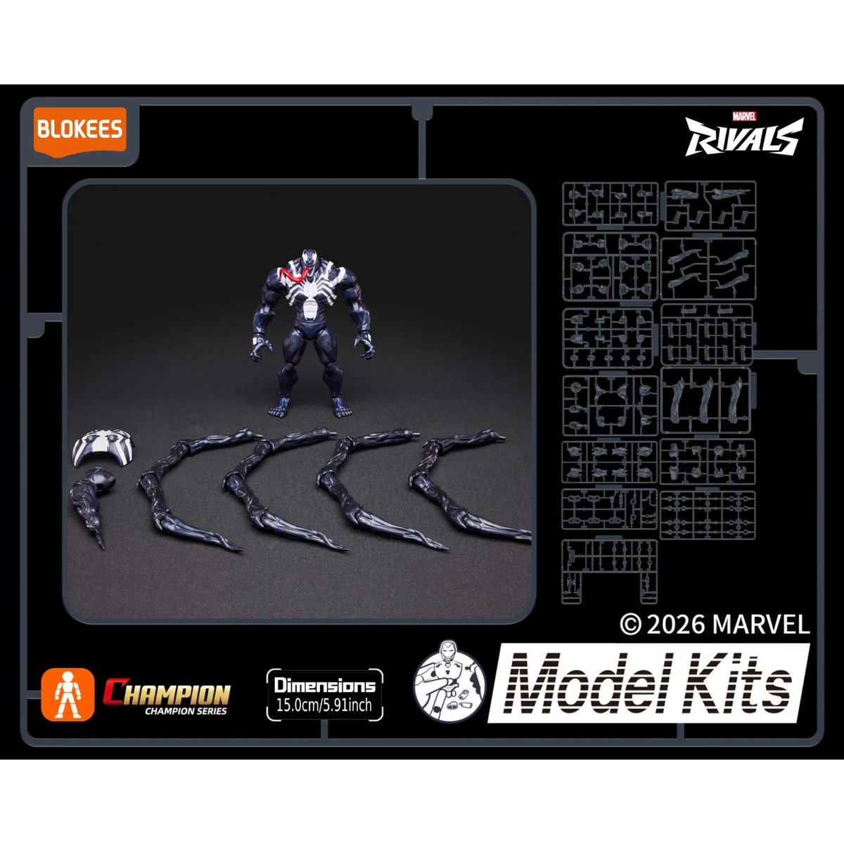 Blokees Marvel Rivals Venom Action Character - Model Kit