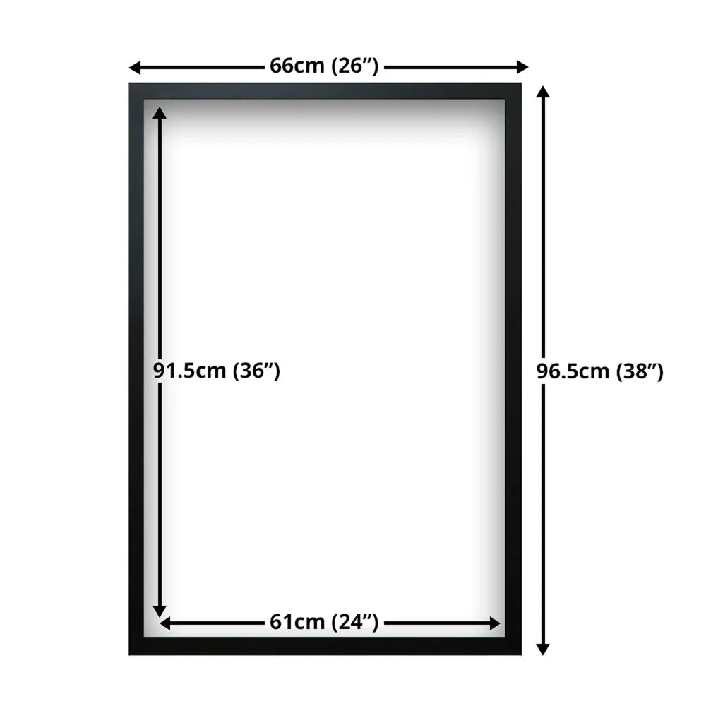 Wooden Black Picture Frame - Maxi - 61 x 91.5cm