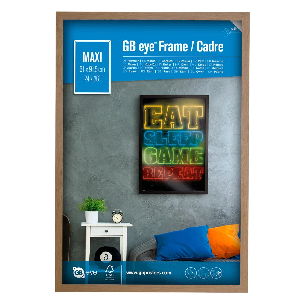 Wooden Oak Picture Frame - Maxi - 61 x 91.5cm