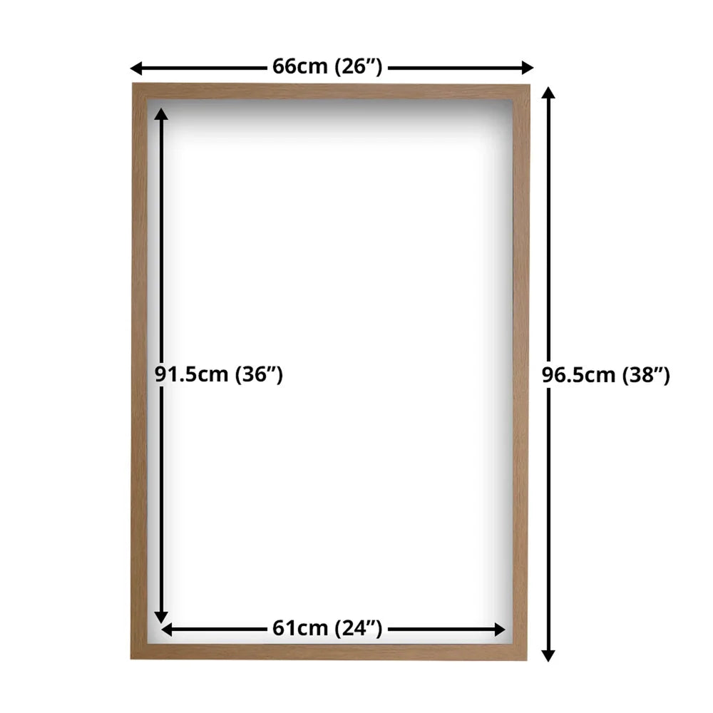Wooden Oak Picture Frame - Maxi - 61 x 91.5cm