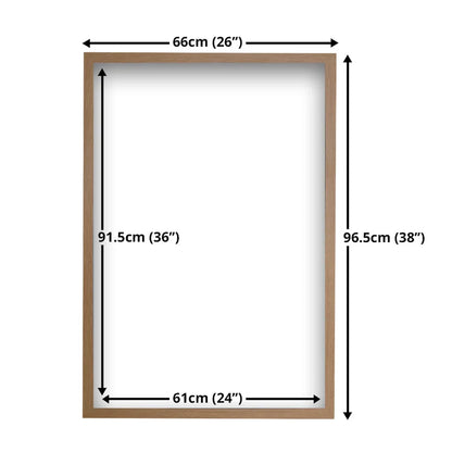 Wooden Oak Picture Frame - Maxi - 61 x 91.5cm