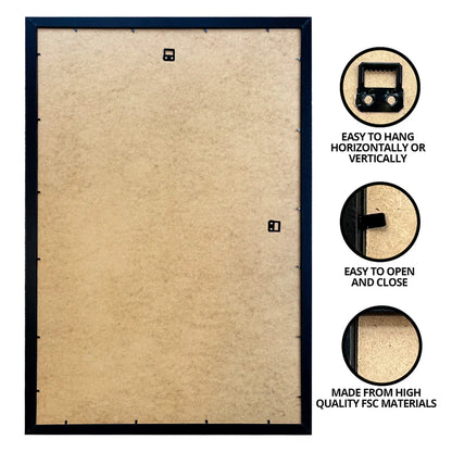Wooden White Picture Frame - Maxi - 61 x 91.5cm
