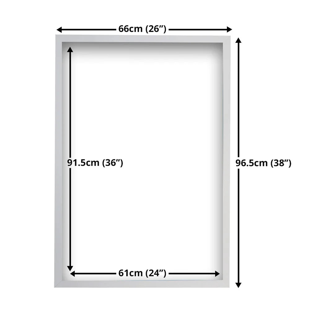 Wooden White Picture Frame - Maxi - 61 x 91.5cm