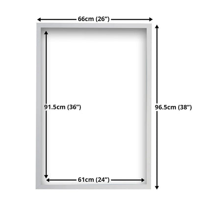 Wooden White Picture Frame - Maxi - 61 x 91.5cm
