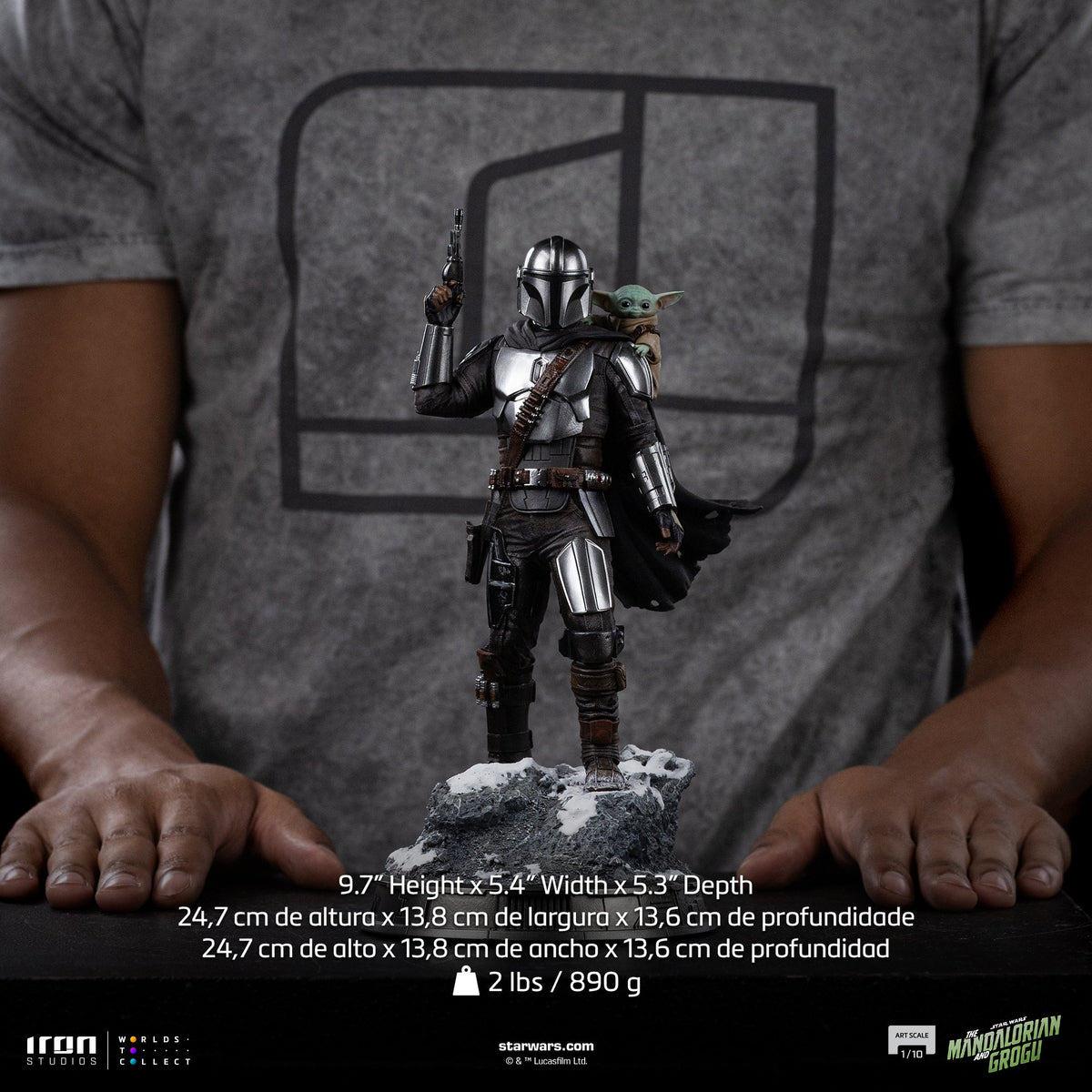 Mandalorian and Grogu Art Scale 1/10 Statue - Iron Studios