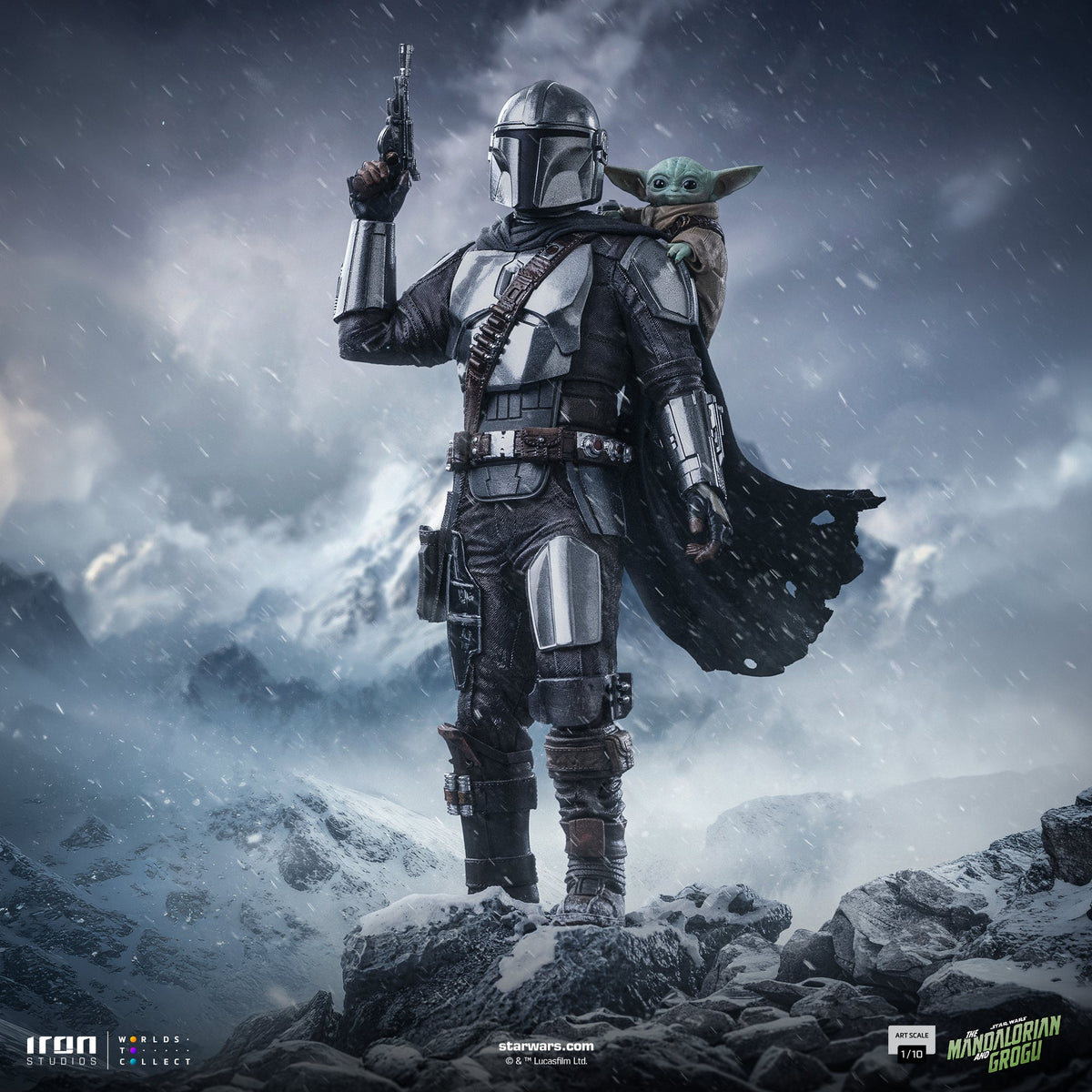 Mandalorian and Grogu Art Scale 1/10 Statue - Iron Studios