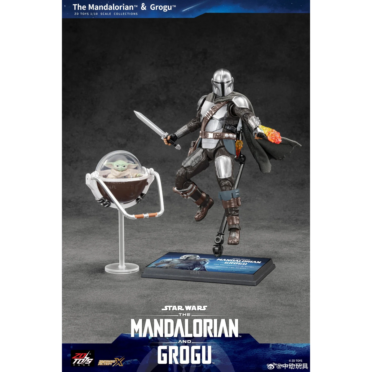 ZD Toys Mandalorian & Grogu Action Figure Set