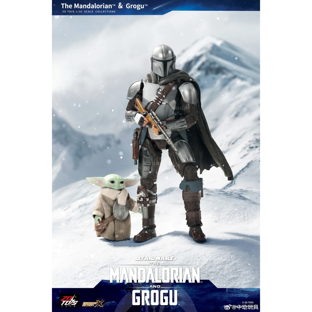 ZD Toys Mandalorian & Grogu Action Figure Set