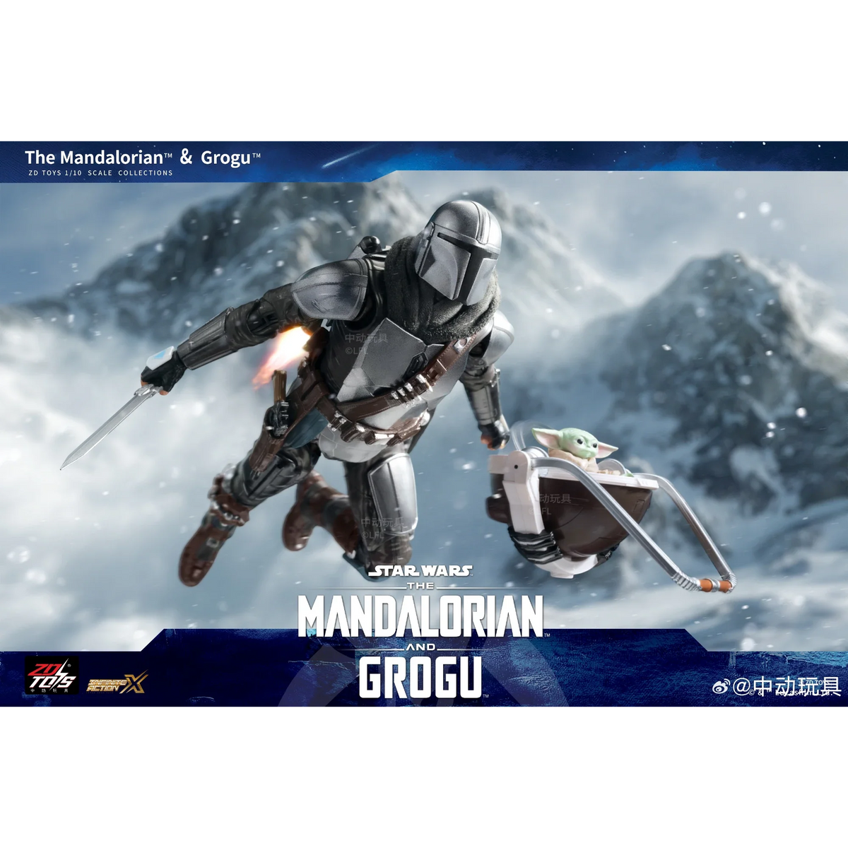 ZD Toys Mandalorian & Grogu Action Figure Set