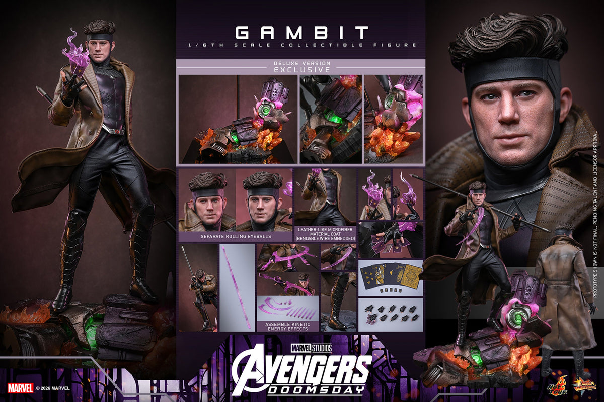 Hot Toys Gambit (Avengers: Doomsday - Deluxe Version) 1/6 Scale Action Figure