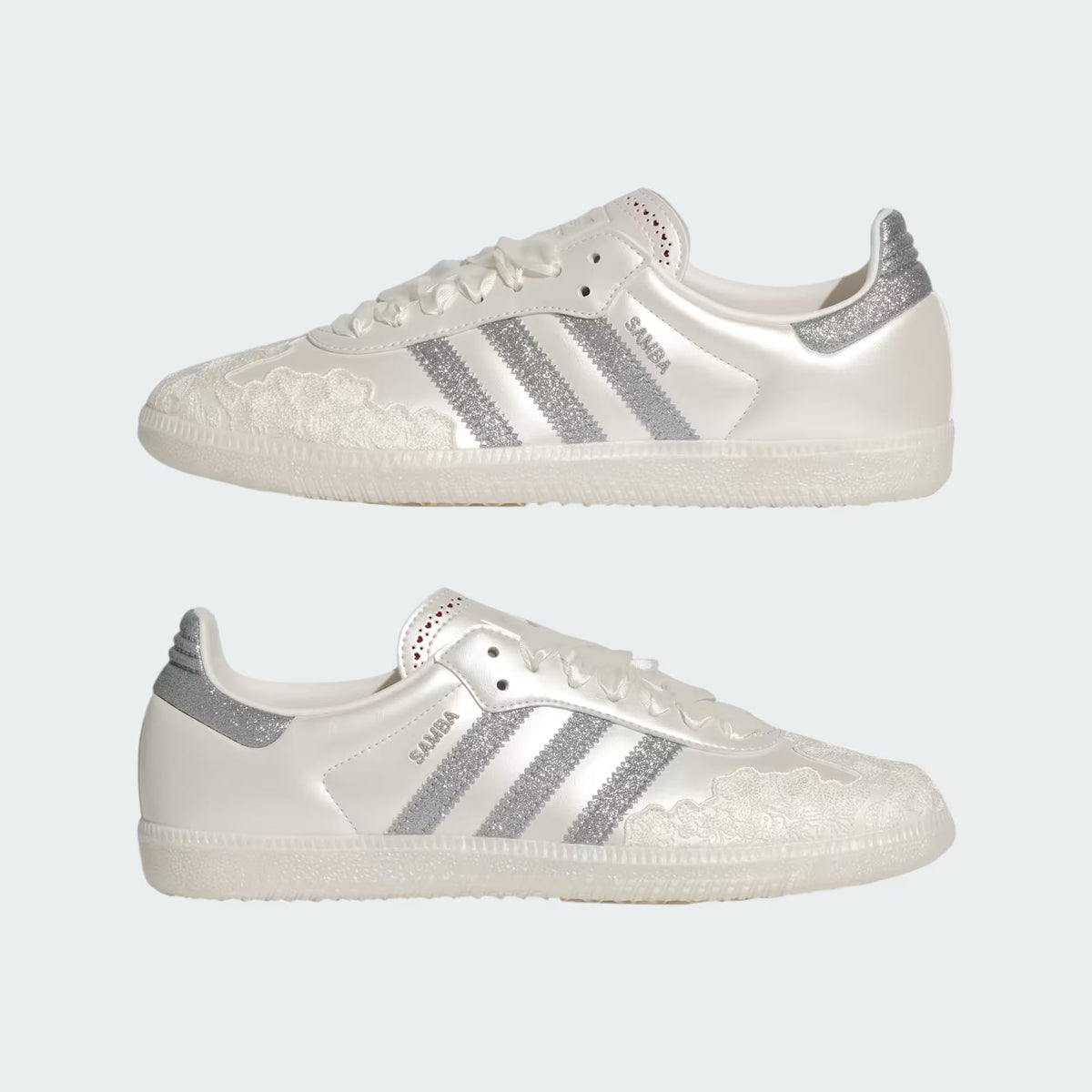 SAMBA OG SHOES Chalk White / Silver Metallic